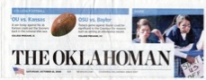 Original Oklahoma press clipping